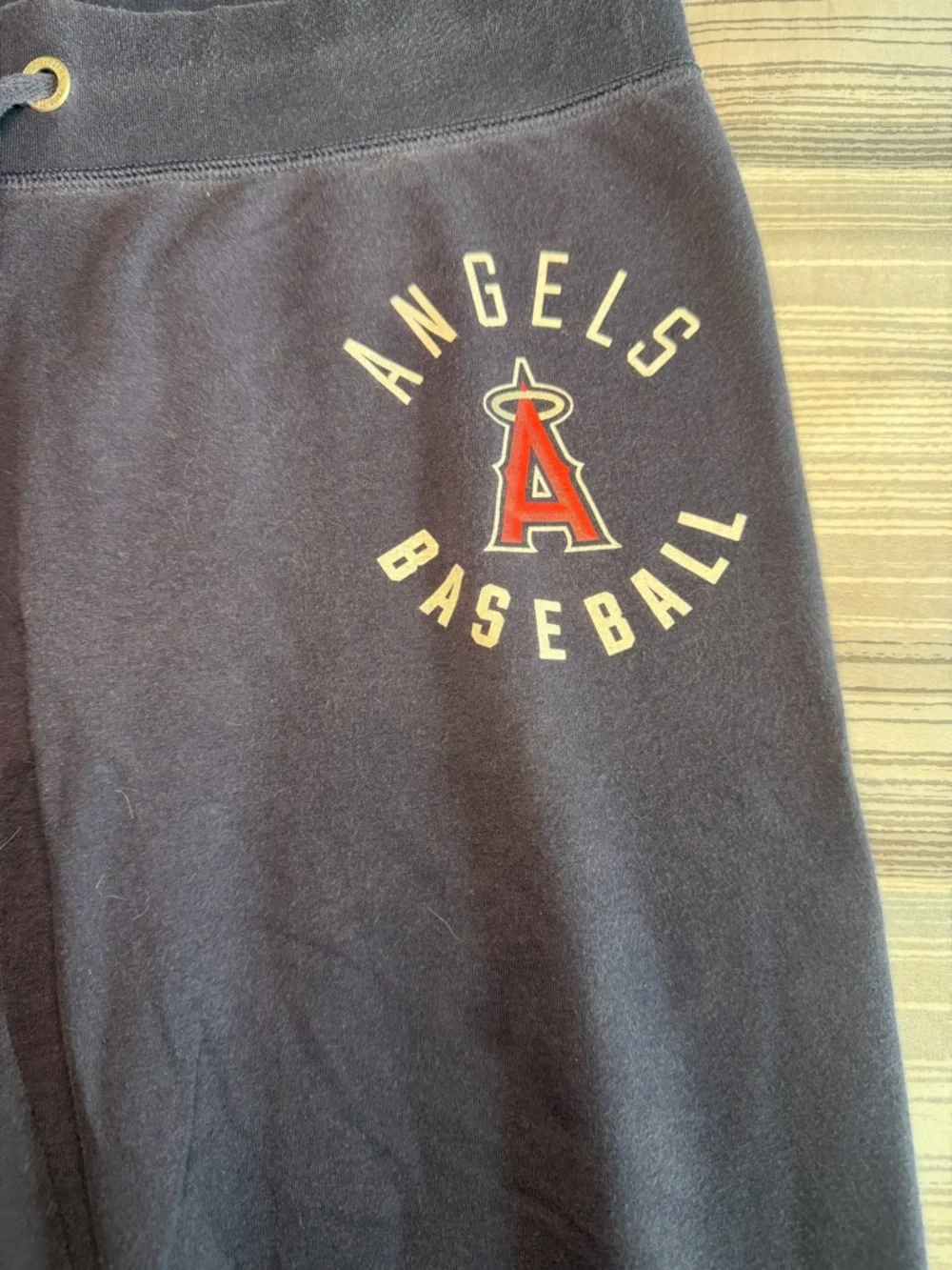 Angels Baseball Navy Sweatpants with Red Accent - Picture 2 of 5